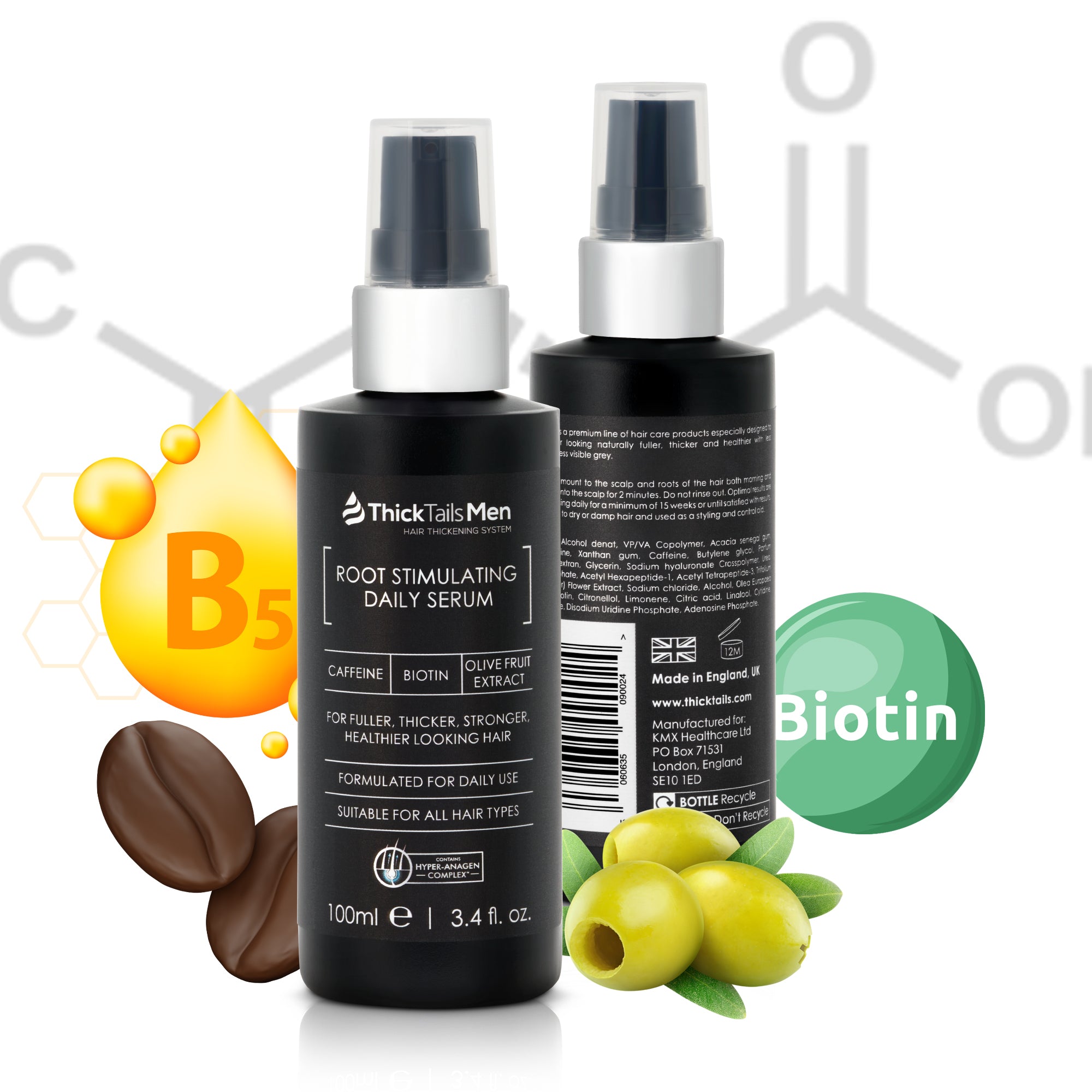 ThickTails Men’s Root Stimulating Leave-In Serum | 3 Pack (Buy 2, Get 1 Free)