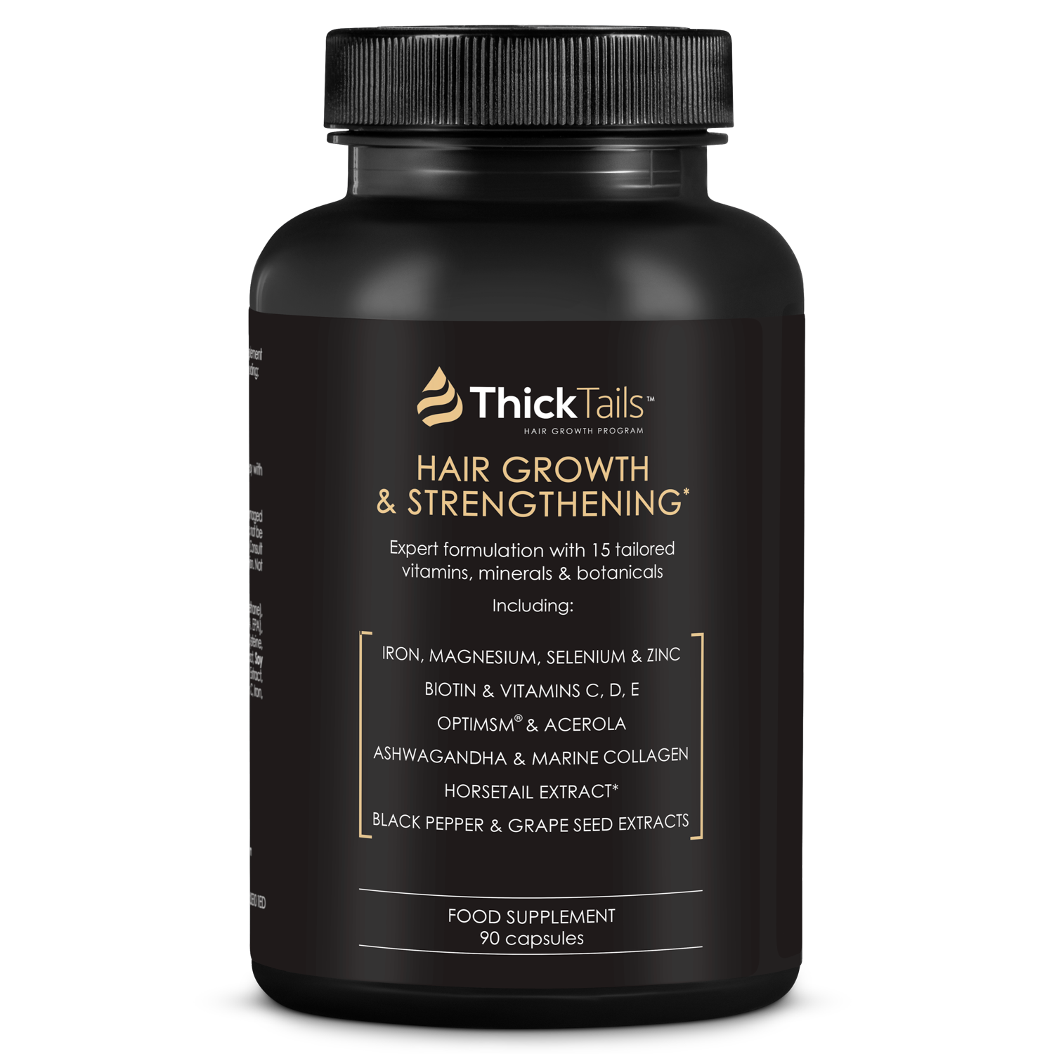 ThickTails Hair Growth & Strengthening Vitamins | 90 Capsules | 1 Month Supply