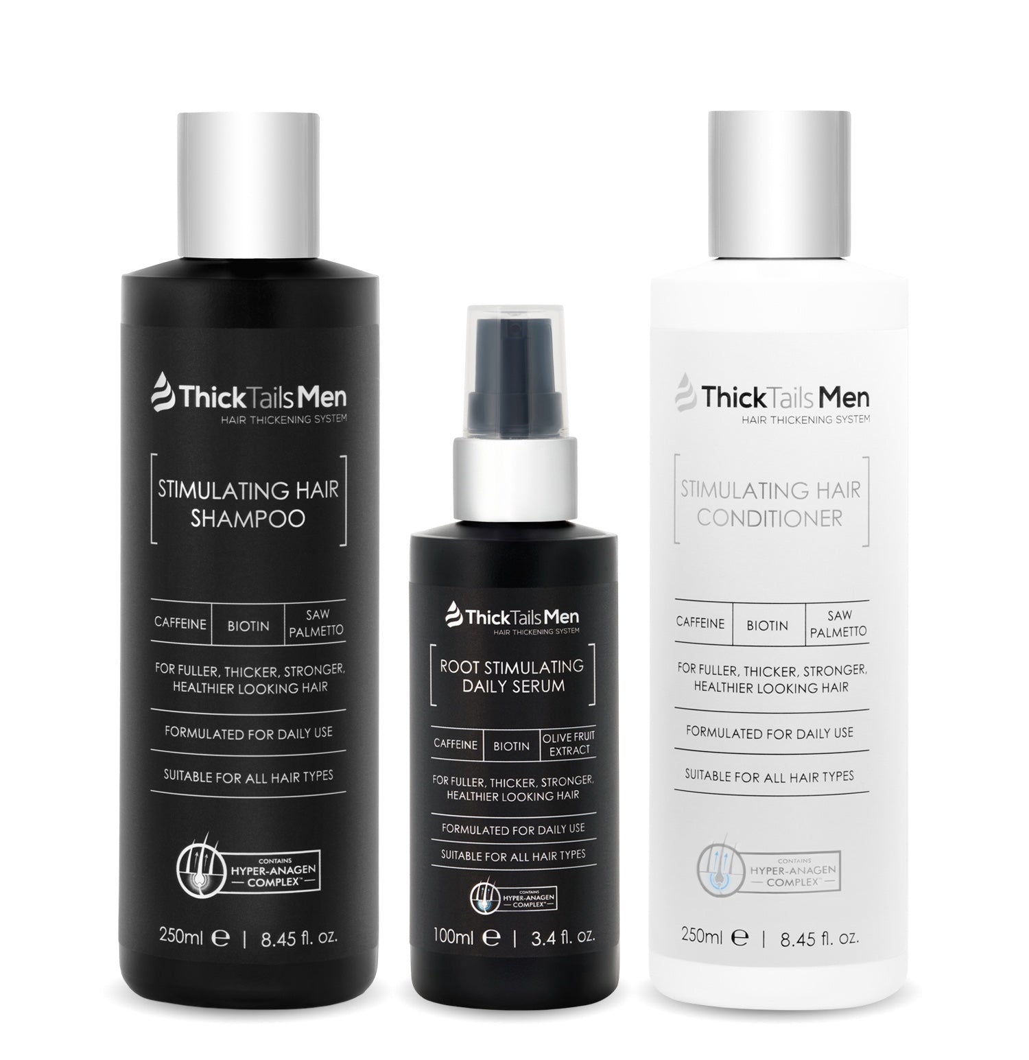 ThickTails Men’s Hair Revitalisation Bundle | 3 Pack for Hair Growth & Scalp Health