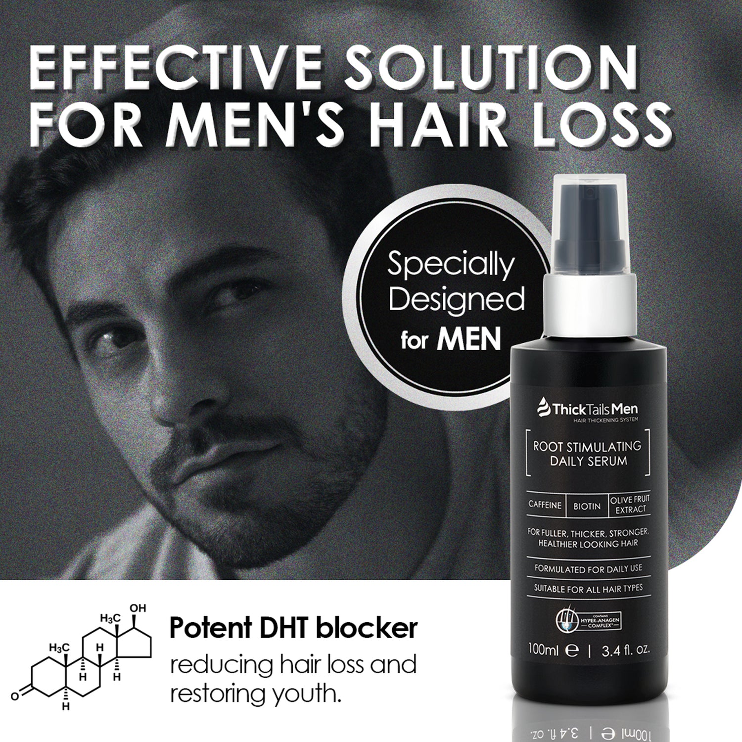 ThickTails Men’s Hair Revitalisation Bundle | 3 Pack for Hair Growth & Scalp Health