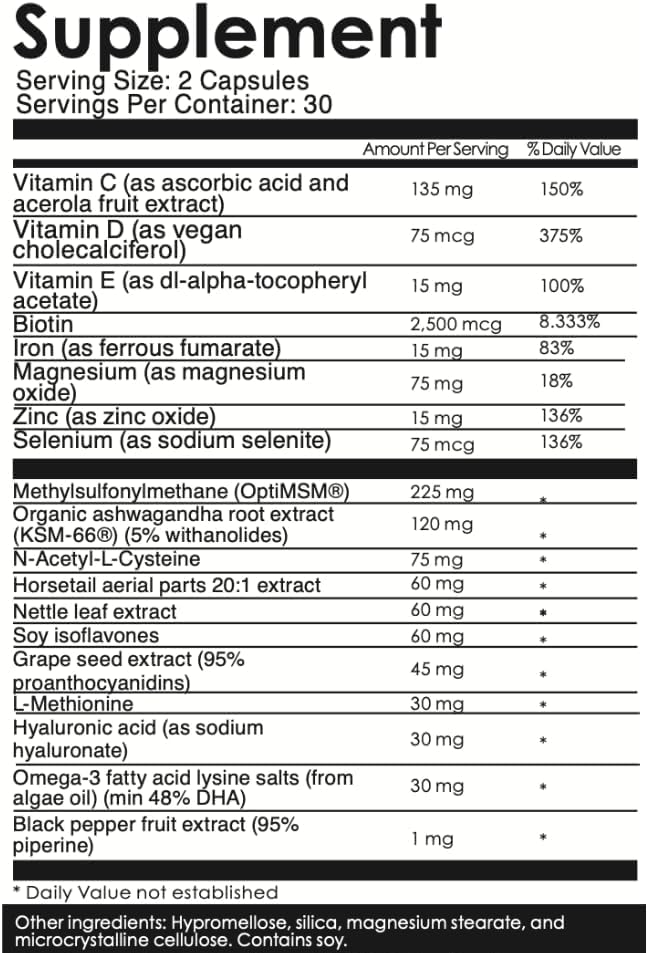 Hair Growth Vitamins - New & Improved