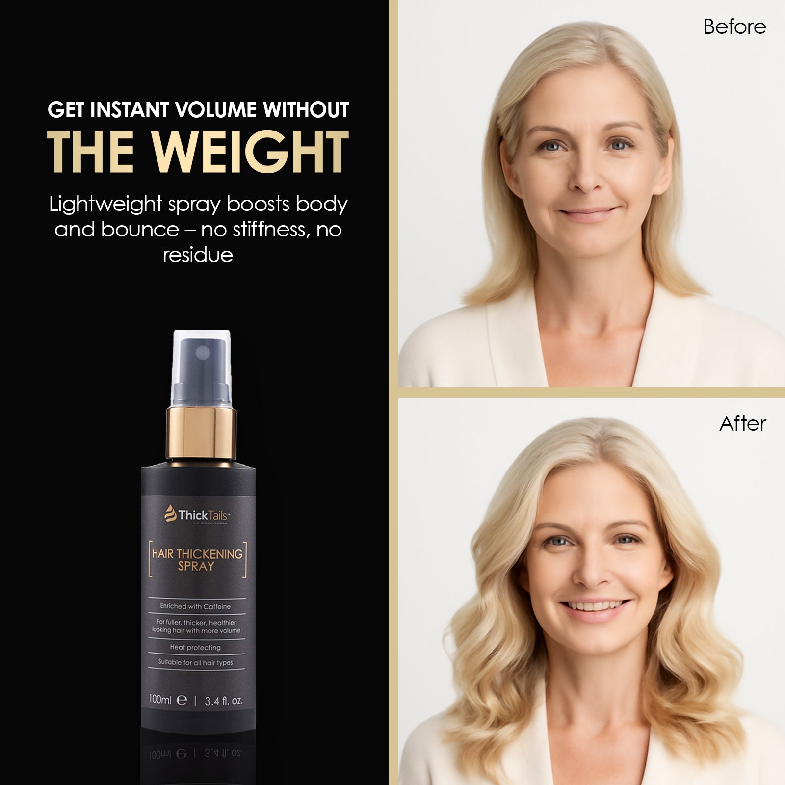 ThickTails Instant Hair Thickening Spray | Buy 2, Get 1 FREE