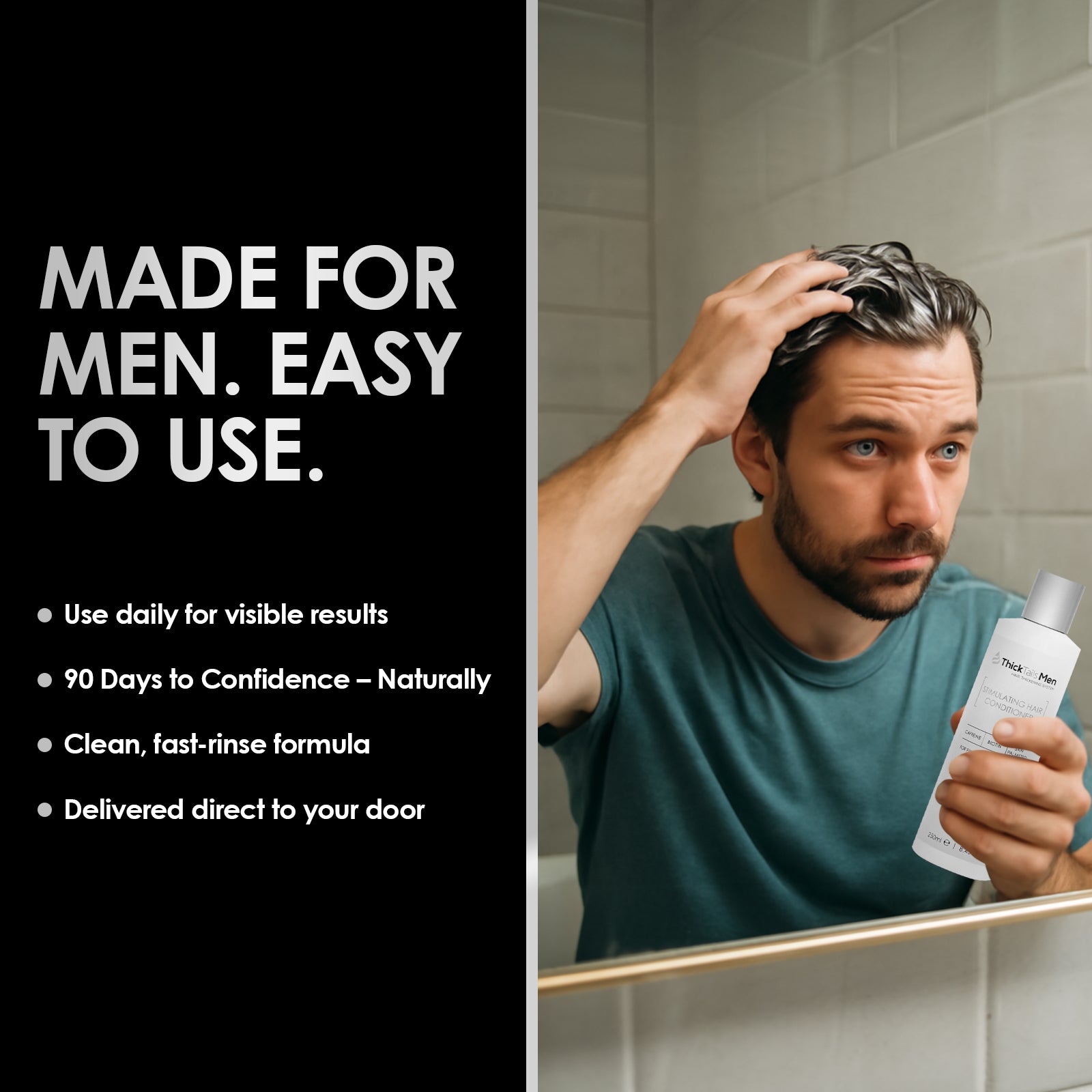 ThickTails Men’s Stimulating Hair Growth Shampoo & Conditioner | Dual Pack