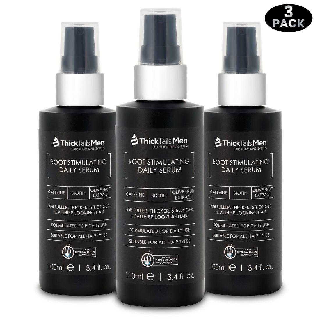ThickTails Men’s Root Stimulating Leave-In Serum | 3 Pack (Buy 2, Get 1 Free)