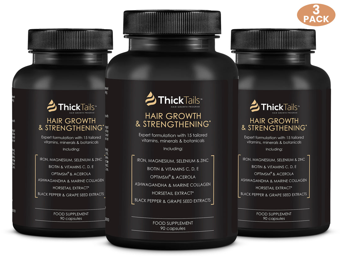 ThickTails Hair Growth & Strengthening Vitamins | 3 Months Supply | Buy 2, Get 1 Free