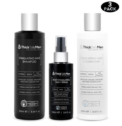 ThickTails Men’s Hair Revitalisation Bundle | 3 Pack for Hair Growth &amp; Scalp Health