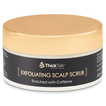 ThickTails Exfoliating Scalp Scrub - Sulfate Free, Detoxifying, Exfoliator Hair Scalp Scrub Enriched with Caffeine and Peppermint Oil. Removes Buildup, Exfoliates, Revitalises and Moisturises - ThickTails
